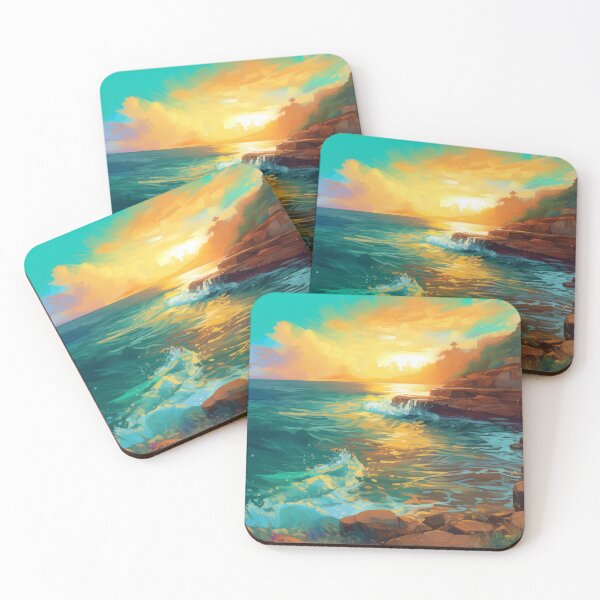 Item preview, Aqua Aurum Shores designed and sold by PrintPulseInk.