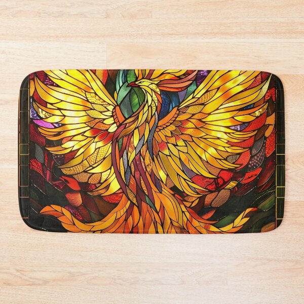 Item preview, Stained glass Phoenix rising print designed and sold by dcrc.