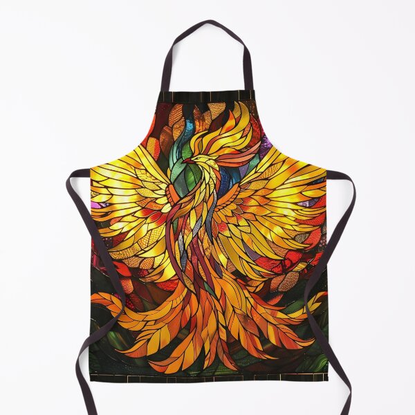 Item preview, Stained glass Phoenix rising print designed and sold by dcrc.
