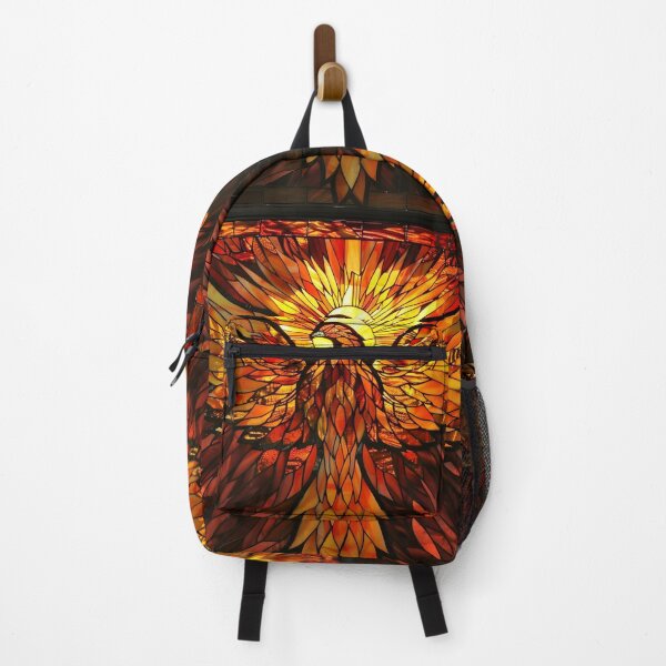 Item preview, stained glass phoenix rising print designed and sold by dcrc.