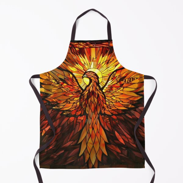 Item preview, stained glass phoenix rising print designed and sold by dcrc.