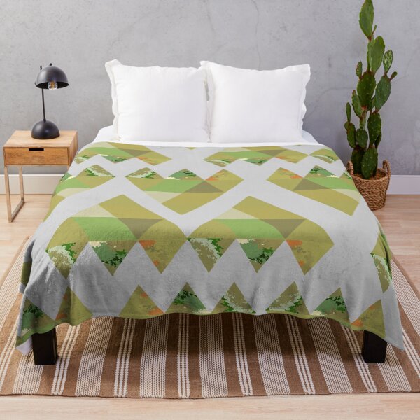 Item preview, GEO triangles Green PLAID designed and sold by Ldydesign.