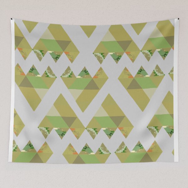 Item preview, GEO triangles Green PLAID designed and sold by Ldydesign.