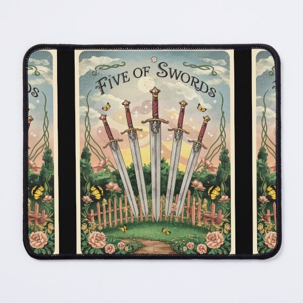 Item preview, Tarot Card - Five of Swords designed and sold by ZodiacWonders.