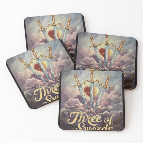 Item preview, Tarot Card - Three of Swords designed and sold by ZodiacWonders.
