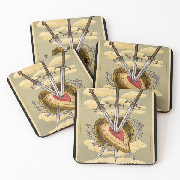 Item preview, Tarot Card - Three of Swords designed and sold by ZodiacWonders.
