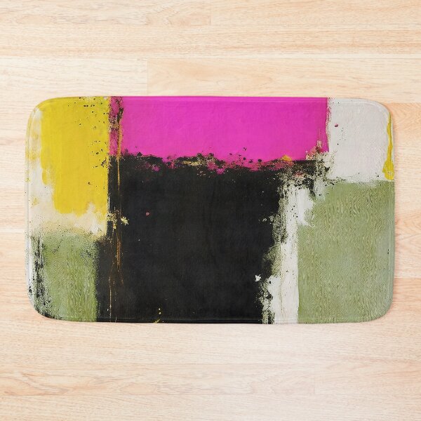 Item preview, Sage, Pink, Yellow And Black Abstract Art Painting designed and sold by DEC02.
