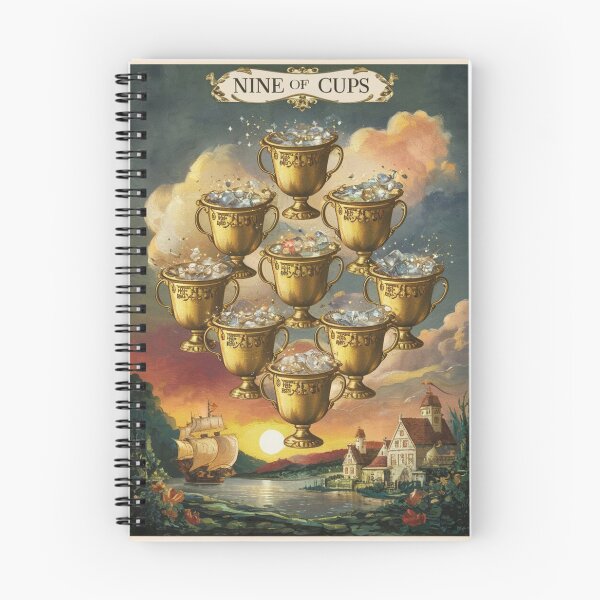Item preview, Tarot Card - Nine of Cups designed and sold by ZodiacWonders.