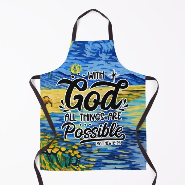 Item preview, Bible Verses About Healing - Matthew 19:26 - Blue Hills Painting designed and sold by ZenReiArt.