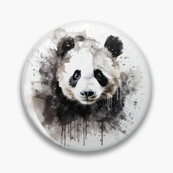 Item preview, Panda Sketch With Ink Splash Effect designed and sold by Amberjays.
