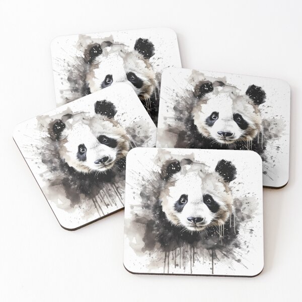 Item preview, Panda Sketch With Ink Splash Effect designed and sold by Amberjays.
