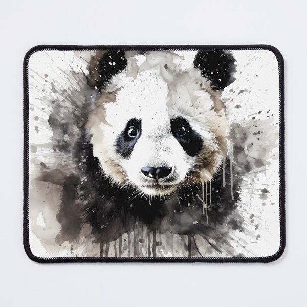 Item preview, Panda Sketch With Ink Splash Effect designed and sold by Amberjays.