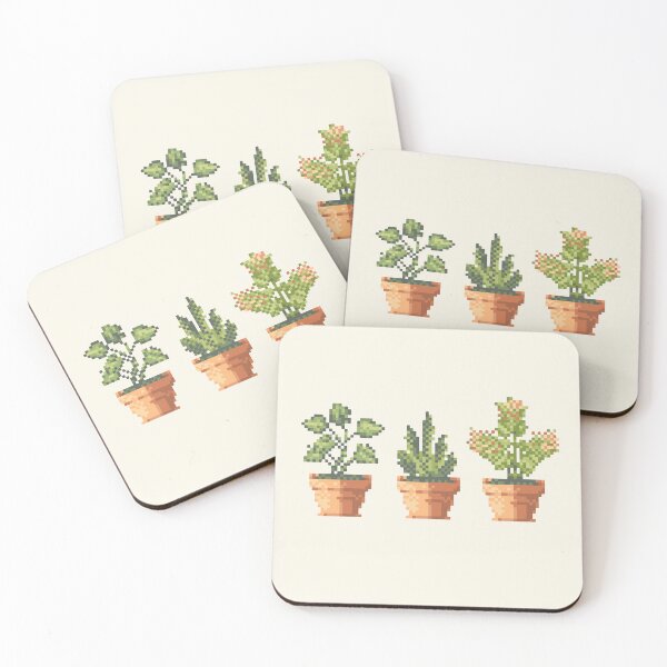 Item preview, Pixel Potted Plants designed and sold by plantlady-shop.