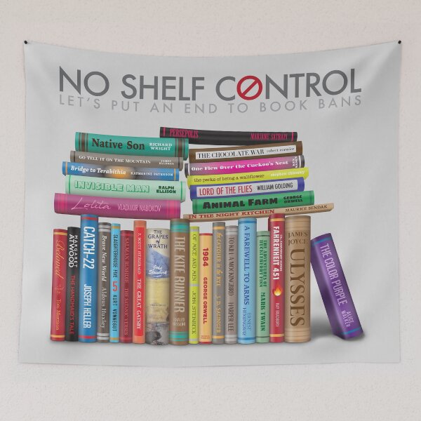 Item preview, No Shelf Control - Let's Put an End to Book Bans designed and sold by travelwitheric.