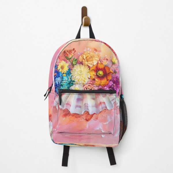 Item preview, Watercolor flowers in an open clam shell designed and sold by dcrc.