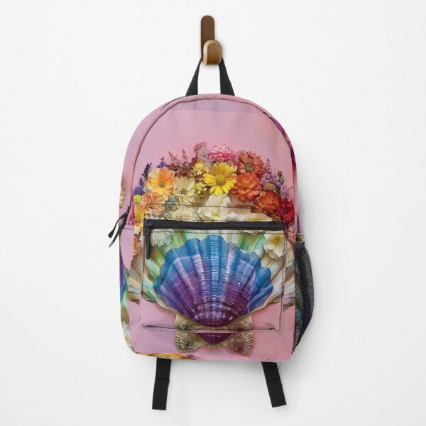 Item preview, Watercolor flowers in an open clam shell designed and sold by dcrc.