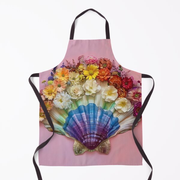 Item preview, Watercolor flowers in an open clam shell designed and sold by dcrc.