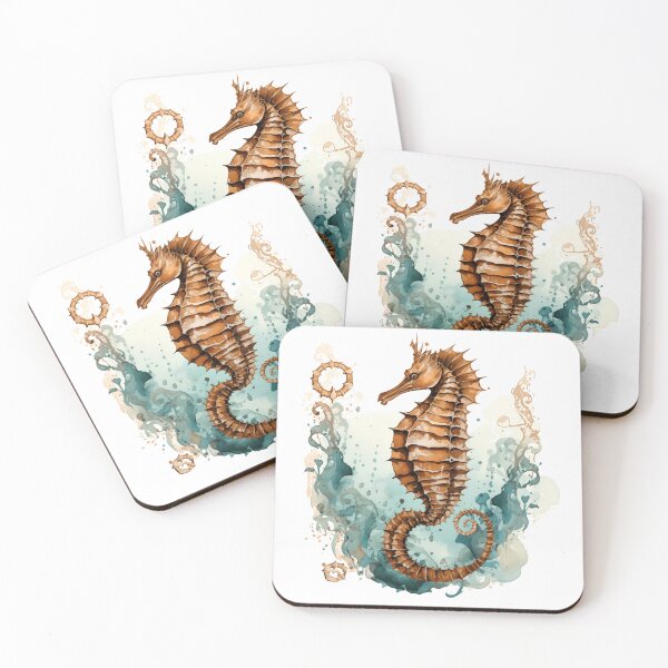 Item preview, Seahorse Sketch With Watercolour Effect designed and sold by Amberjays.