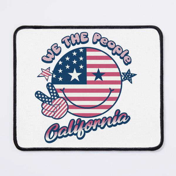 Item preview, We The People of California American Flag Smiley Face designed and sold by rroulette77.