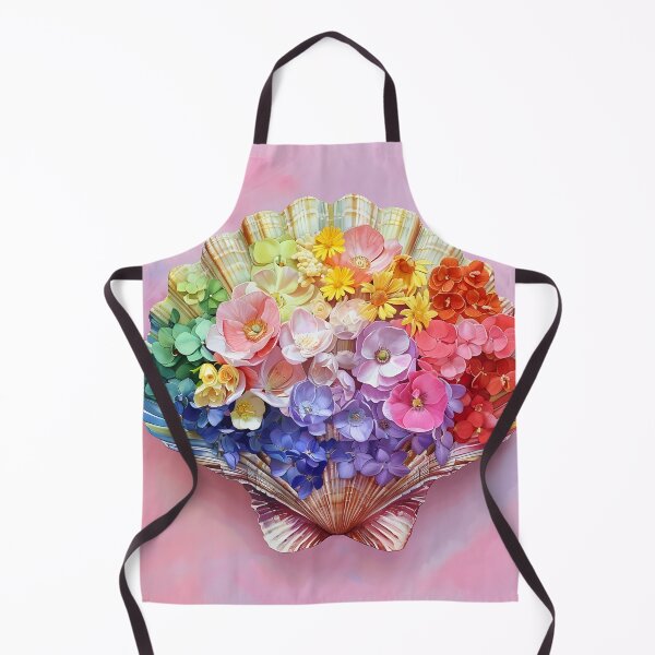 Item preview, watercolor flowers in an open clam shell designed and sold by dcrc.