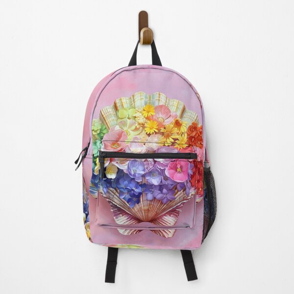 Item preview, watercolor flowers in an open clam shell designed and sold by dcrc.
