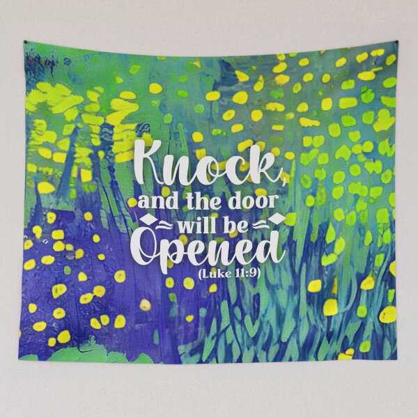 Item preview, Bible Verses About Healing - Luke 11:9 - Yellow Flora Painting designed and sold by SpartanDStore.