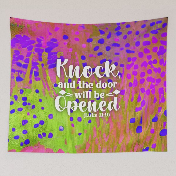 Item preview, Bible Verses About Healing - Luke 11:9 - Preppy Garden Painting designed and sold by SpartanDStore.