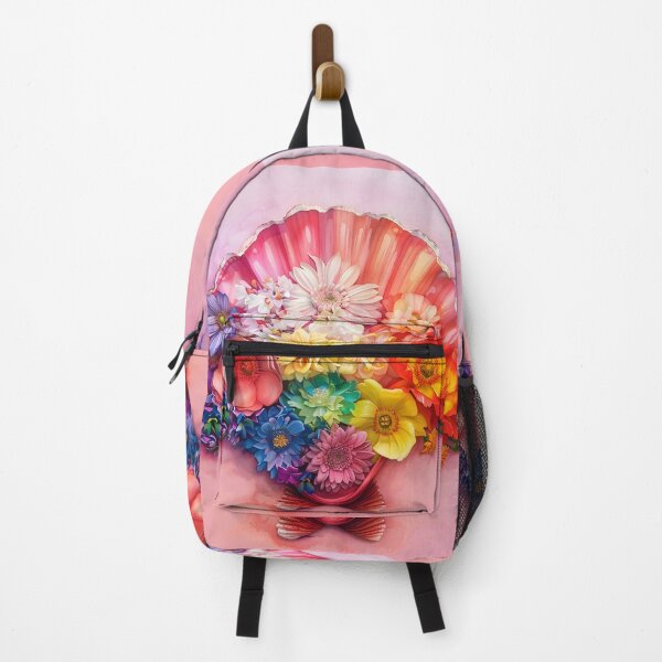 Item preview, watercolor flowers in an open clam shell designed and sold by dcrc.