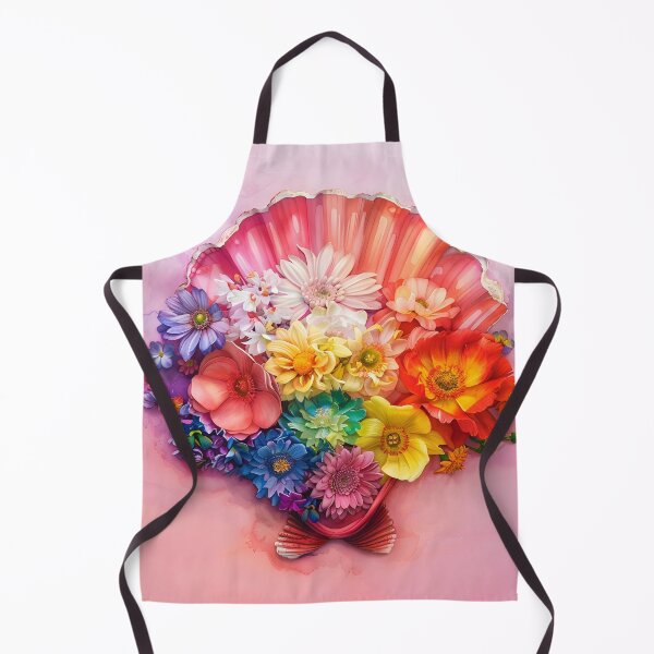 Item preview, watercolor flowers in an open clam shell designed and sold by dcrc.