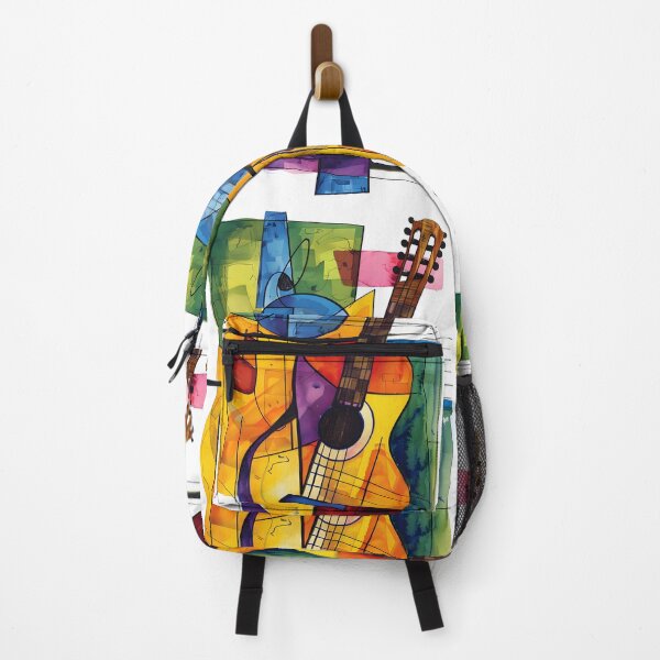 Item preview, Dynamic Guitar Mosaic- Vibrant Geometrical Abstract Representation with Musical Flourishes designed and sold by OlfactoART Studio.