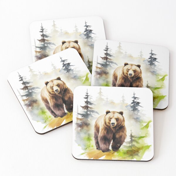 Item preview, Watercolor Grizzly Bear designed and sold by TheAnimalZ00.