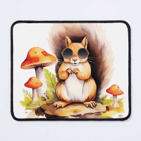 Item preview, Watercolor Squirrel Wearing Sunglasses designed and sold by TheAnimalZ00.
