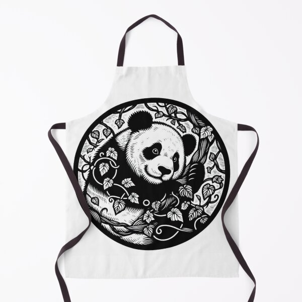 Item preview, Baby Panda Woodcut designed and sold by robinreva.
