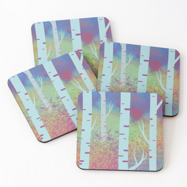 Item preview, Colorful Birch Trees designed and sold by Pixiejim.