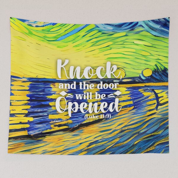 Item preview, Bible Verses About Healing - Luke 11:9 - Preppy Colorful Beach Painting designed and sold by SpartanDStore.