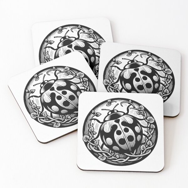 Item preview, Lady Bug Woodcut Style designed and sold by robinreva.