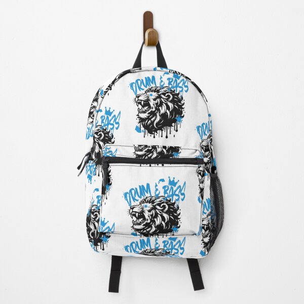 Item preview, DRUM AND BASS - Stenciled Lion (black/blue) designed and sold by Discothreadz.