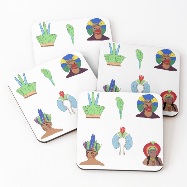 Item preview, Tupi Guarani Sticker Pack  designed and sold by Naomi Gutierrez Parrish.
