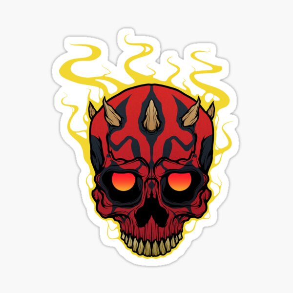 Vista previa del artículo con la obra «Cráneo de Darth Maul», diseñado y vendido por Crossroads-Art.