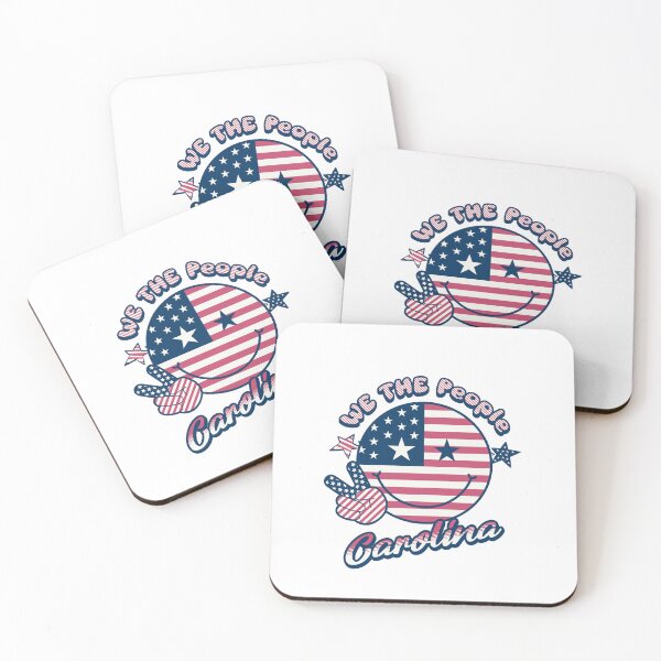 Item preview, We The People of Carolina American Flag Smiley Face designed and sold by rroulette77.