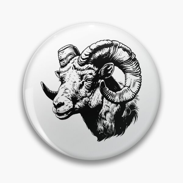 Item preview, Bighorn Sheep Head Relief Print Illustration designed and sold by bighorndesignco.