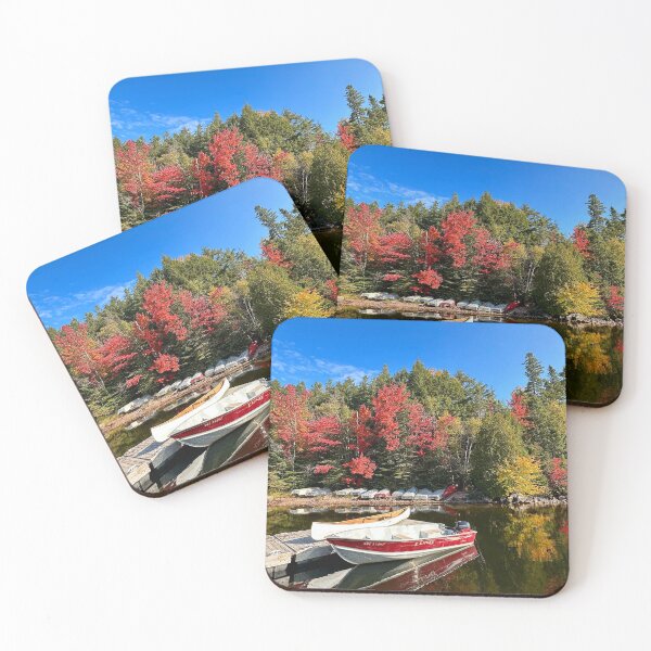 Item preview, Scenic boat dock in the fall  designed and sold by ClarissaFlora.