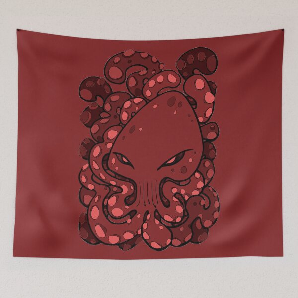Item preview, Evil Octopus Squid Kraken Cthulhu Sea Creature - Chile Oil Red designed and sold by bignose1977.