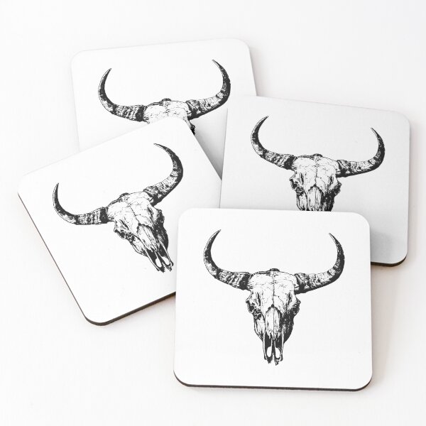 Item preview, Bison Skull Relief Print Illustration designed and sold by bighorndesignco.