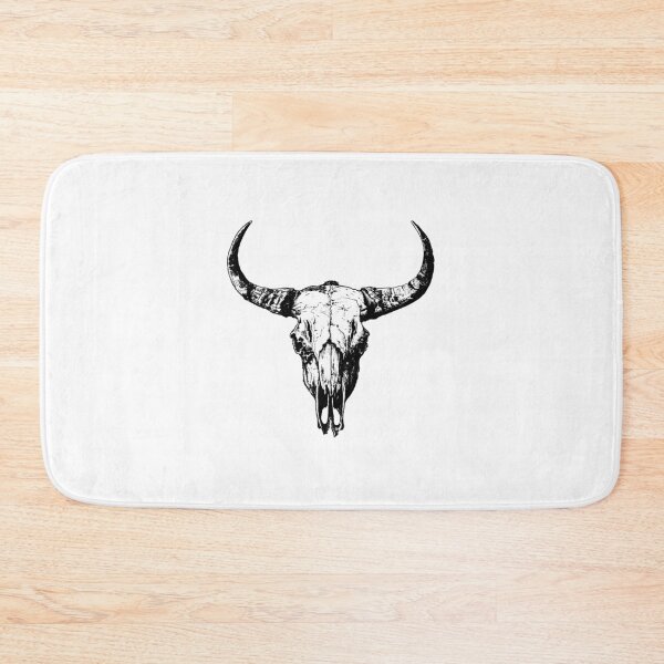 Item preview, Bison Skull Relief Print Illustration designed and sold by bighorndesignco.