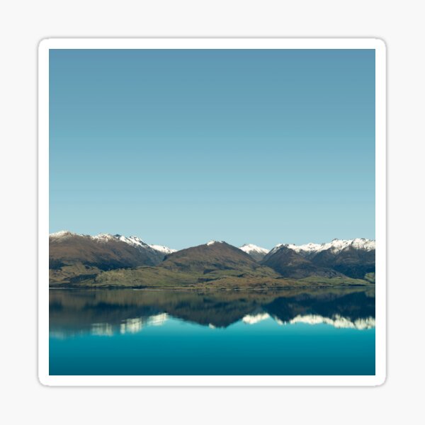 Blue Reflections of mountains Sticker