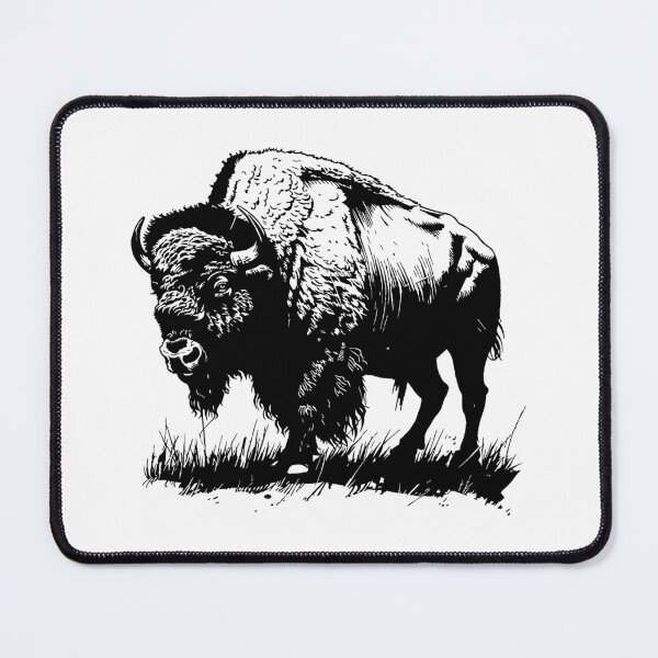 Item preview, Bison Relief Print Illustration designed and sold by bighorndesignco.