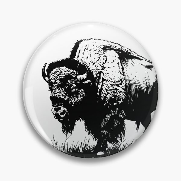 Artikelvorschau, Bison Relief Druck Illustration entworfen und verkauft von bighorndesignco.