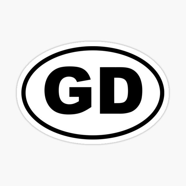 Grateful GD Oval Sticker