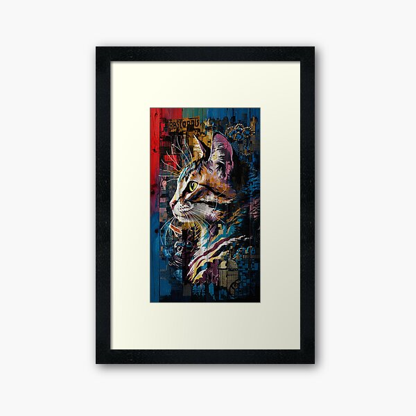 Vista previa del artículo con la obra «Una hermosa y explosiva obra de arte conceptual de lindo gato.», diseñado y vendido por The Monkey Desings LLC.